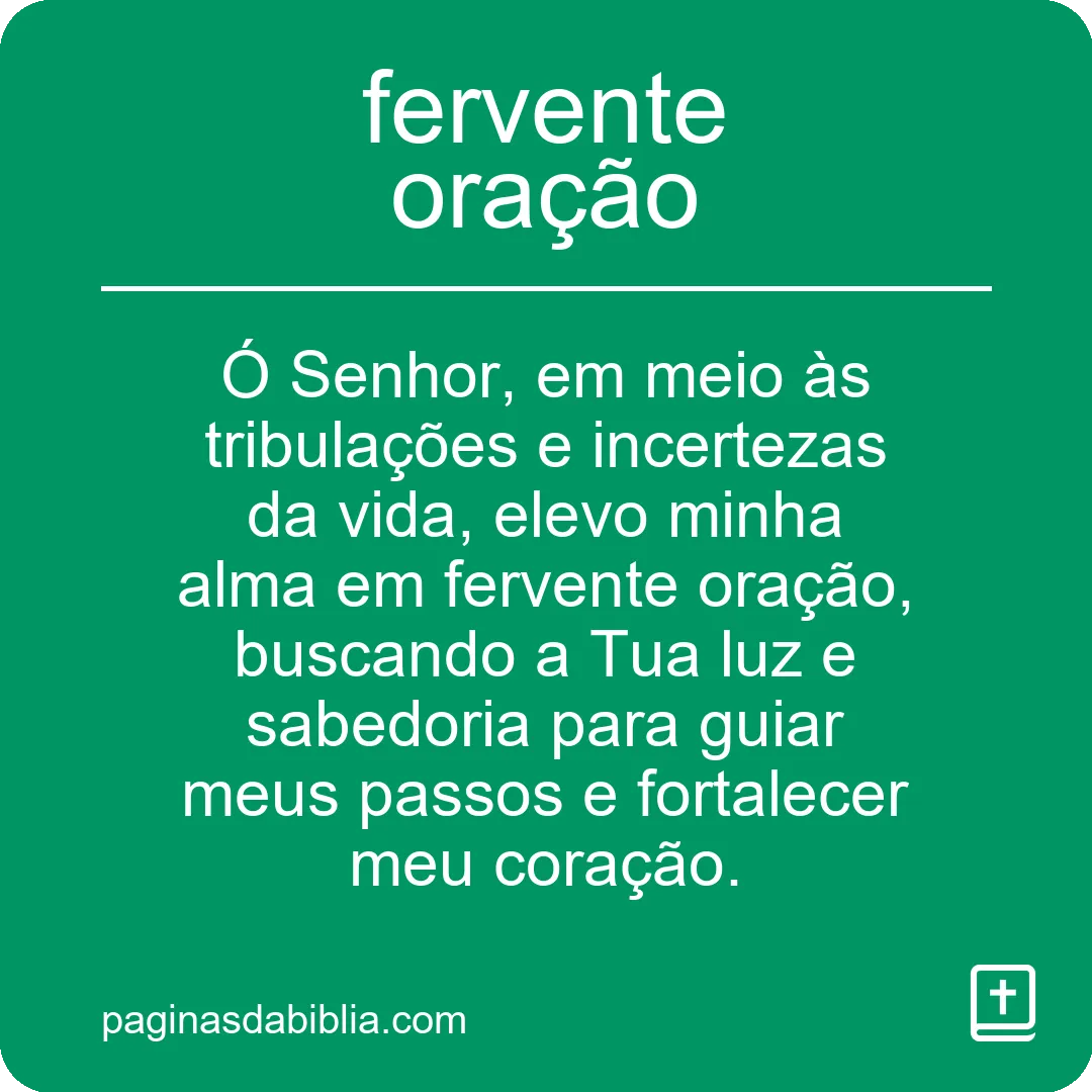 fervente oração