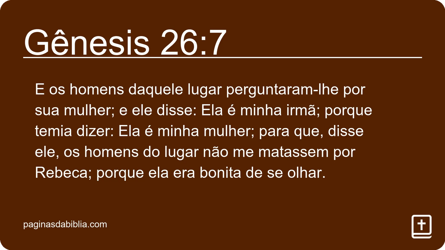 Gênesis 26:7