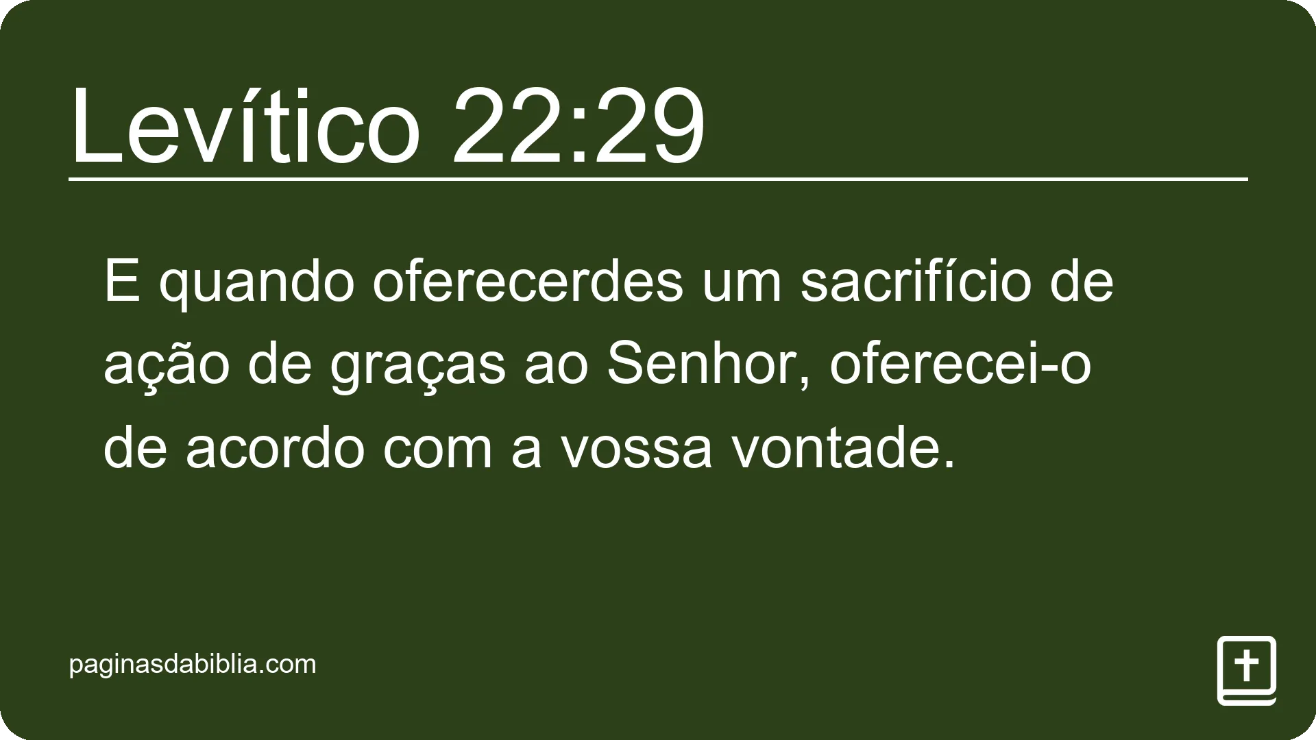 Levítico 22:29