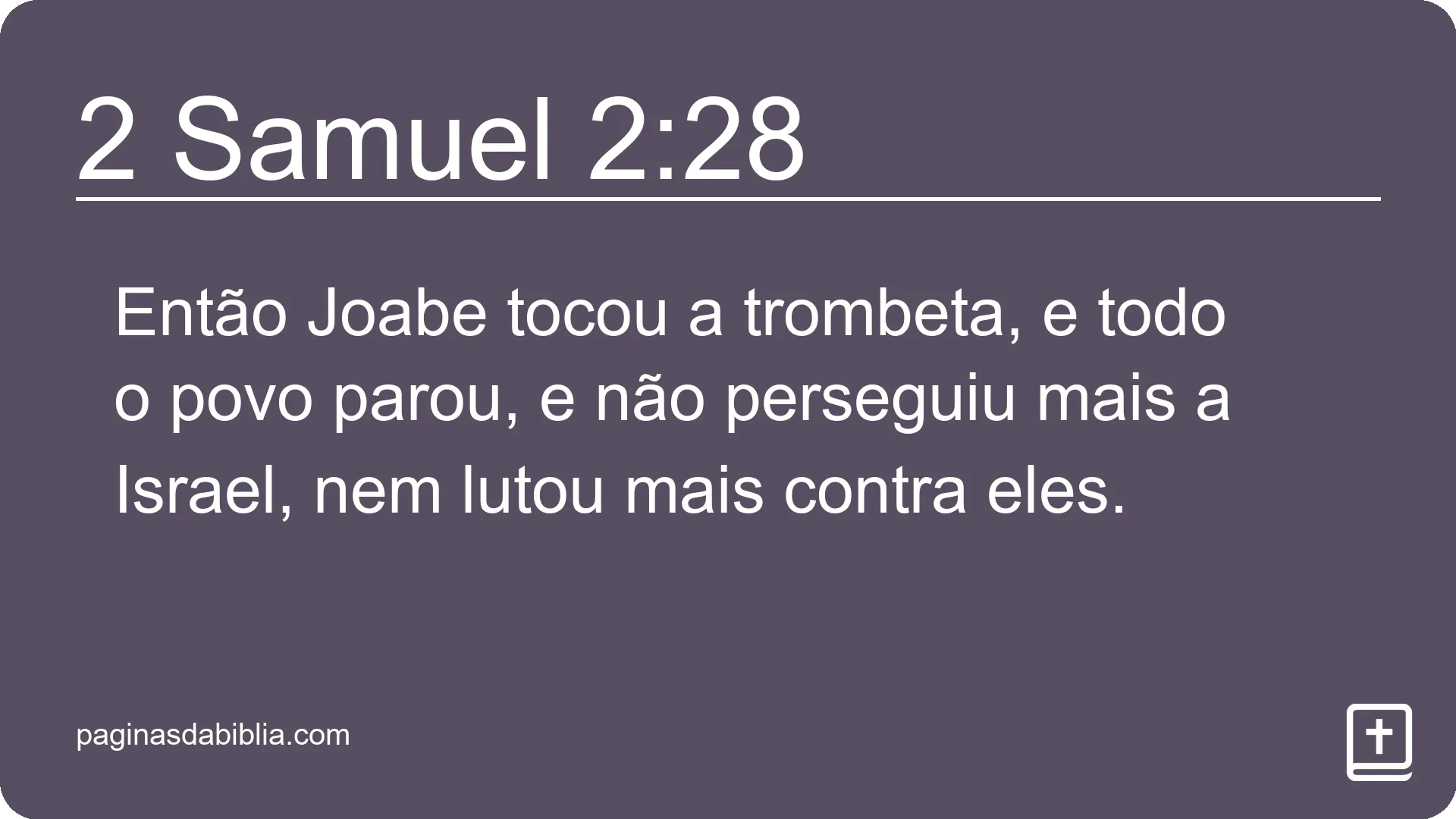 2 Samuel 2:28