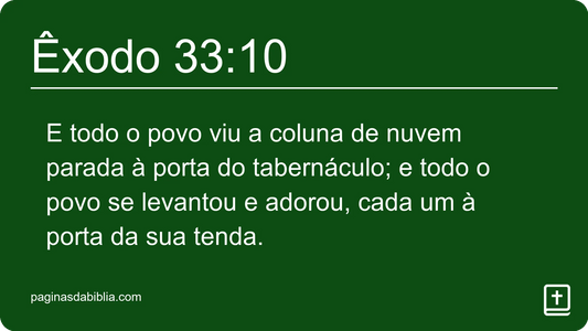 Êxodo 33:10