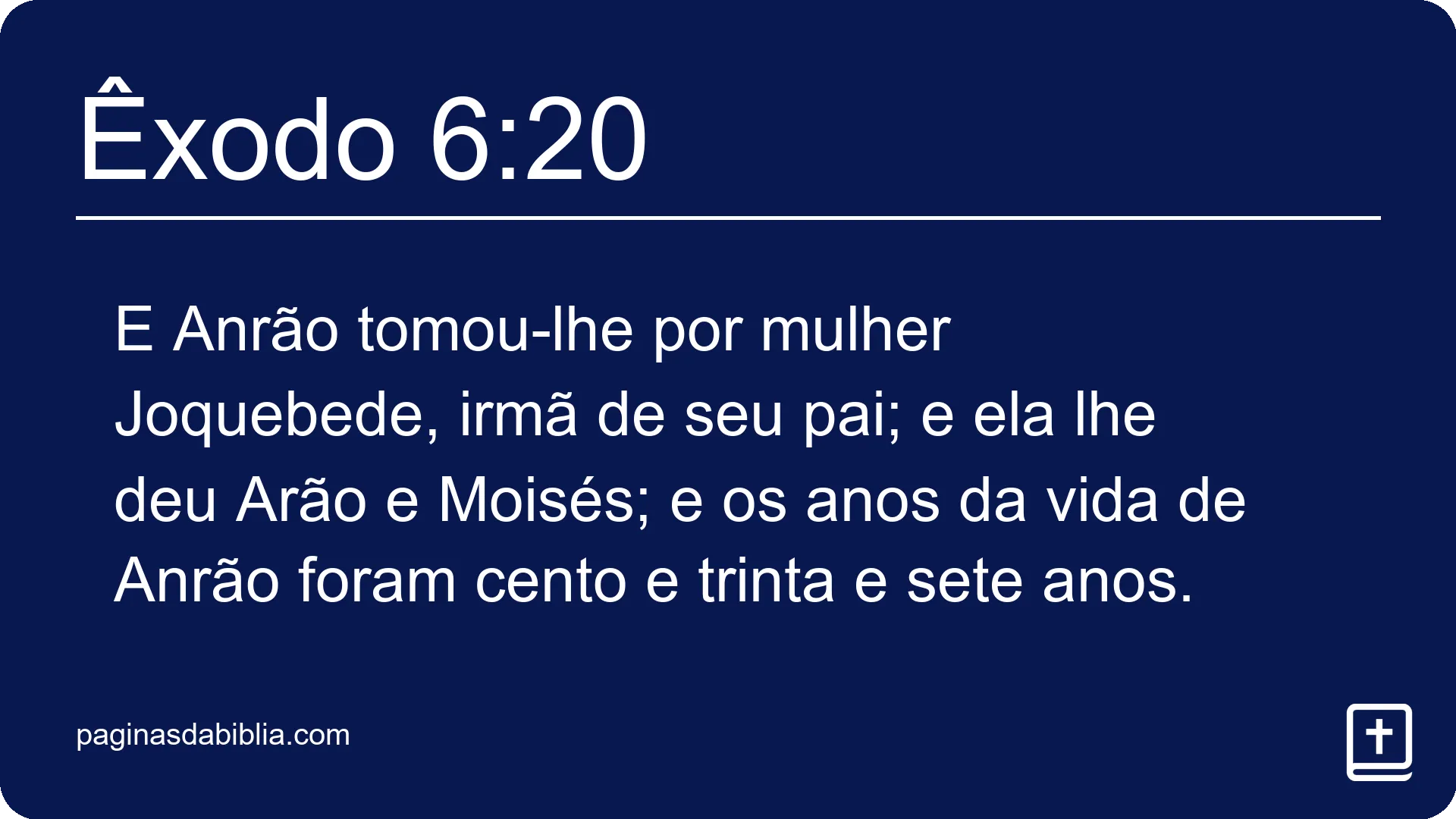 Êxodo 6:20