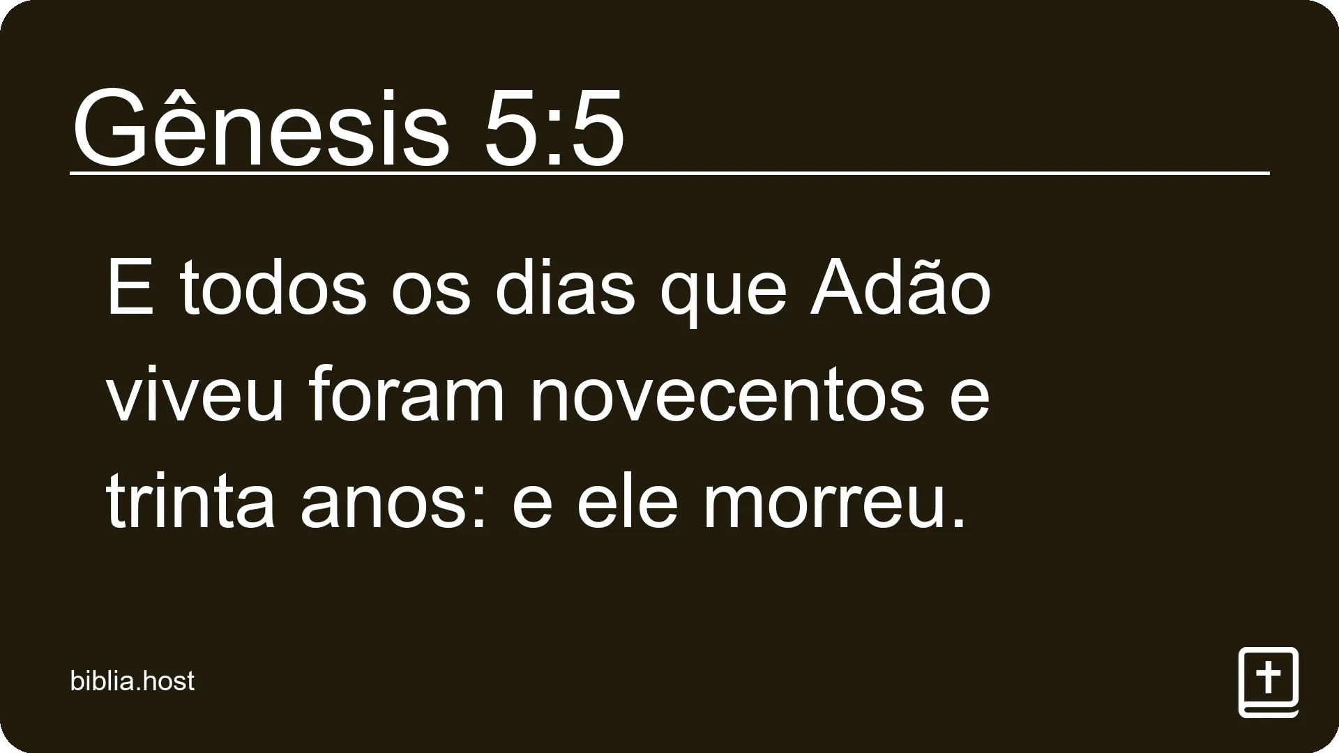 Gênesis 5:5