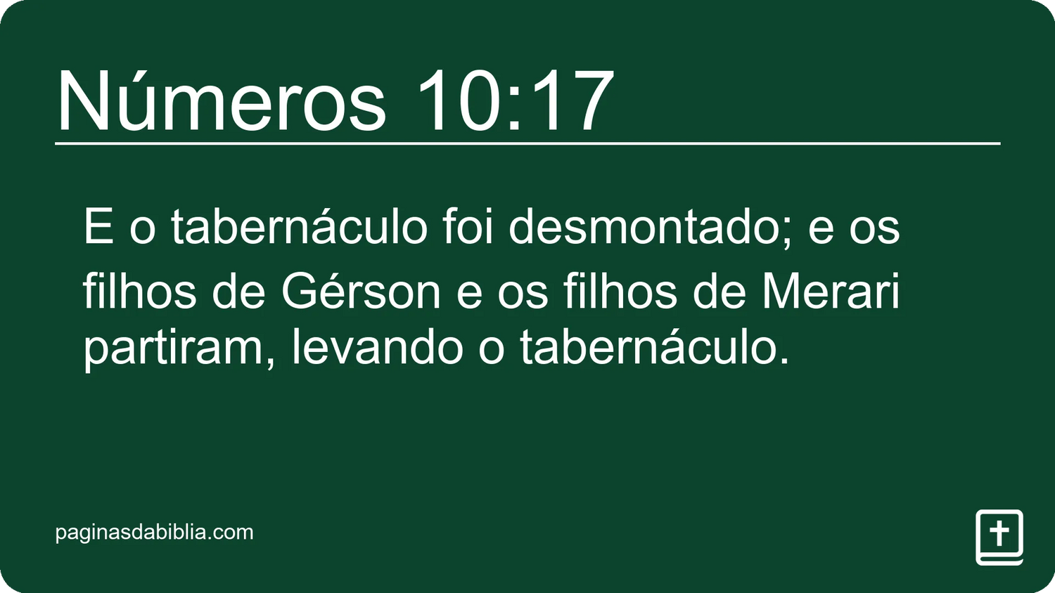 Números 10:17