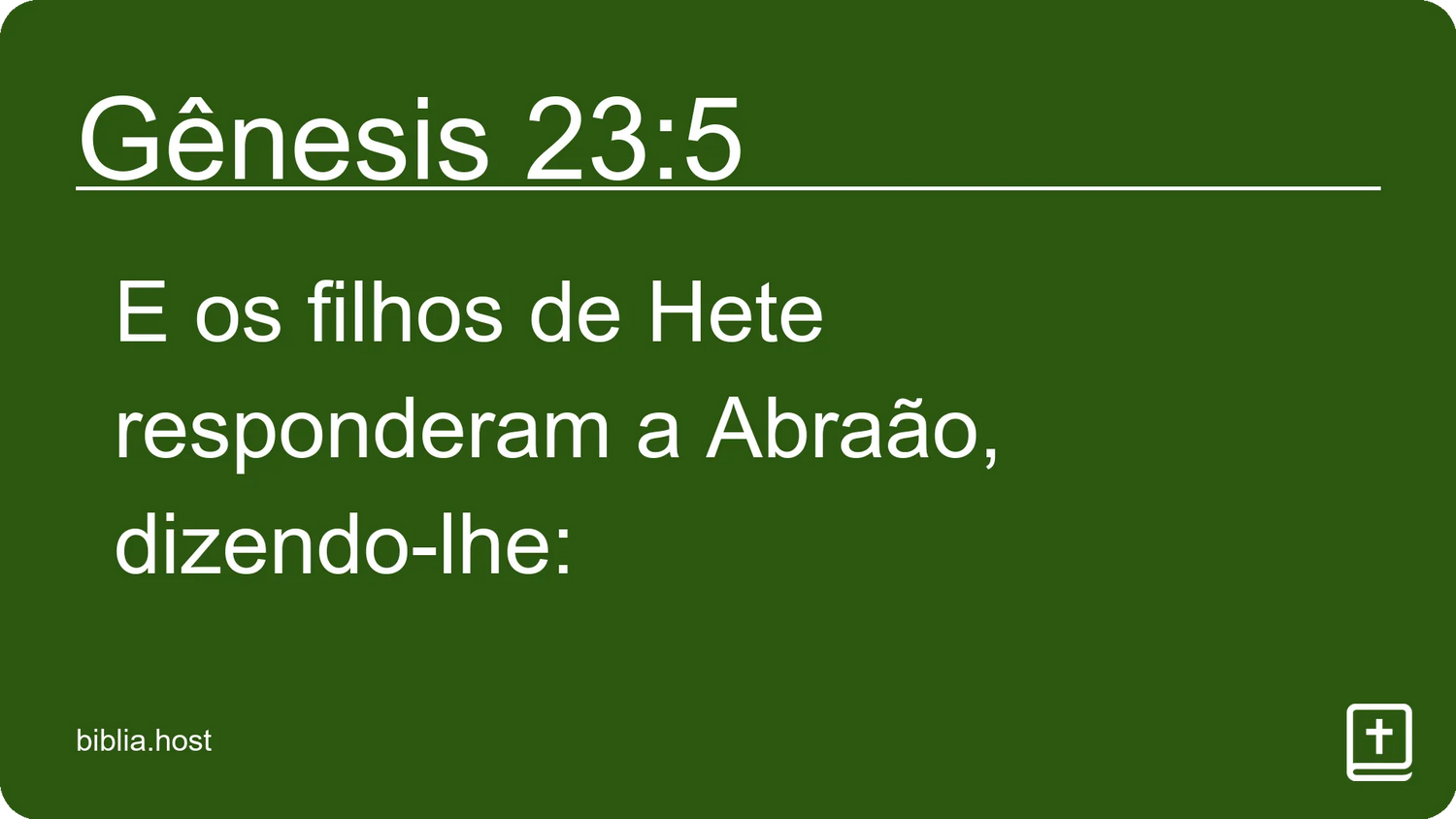 Gênesis 23:5