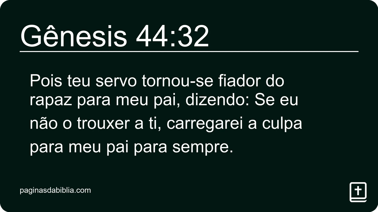 Gênesis 44:32