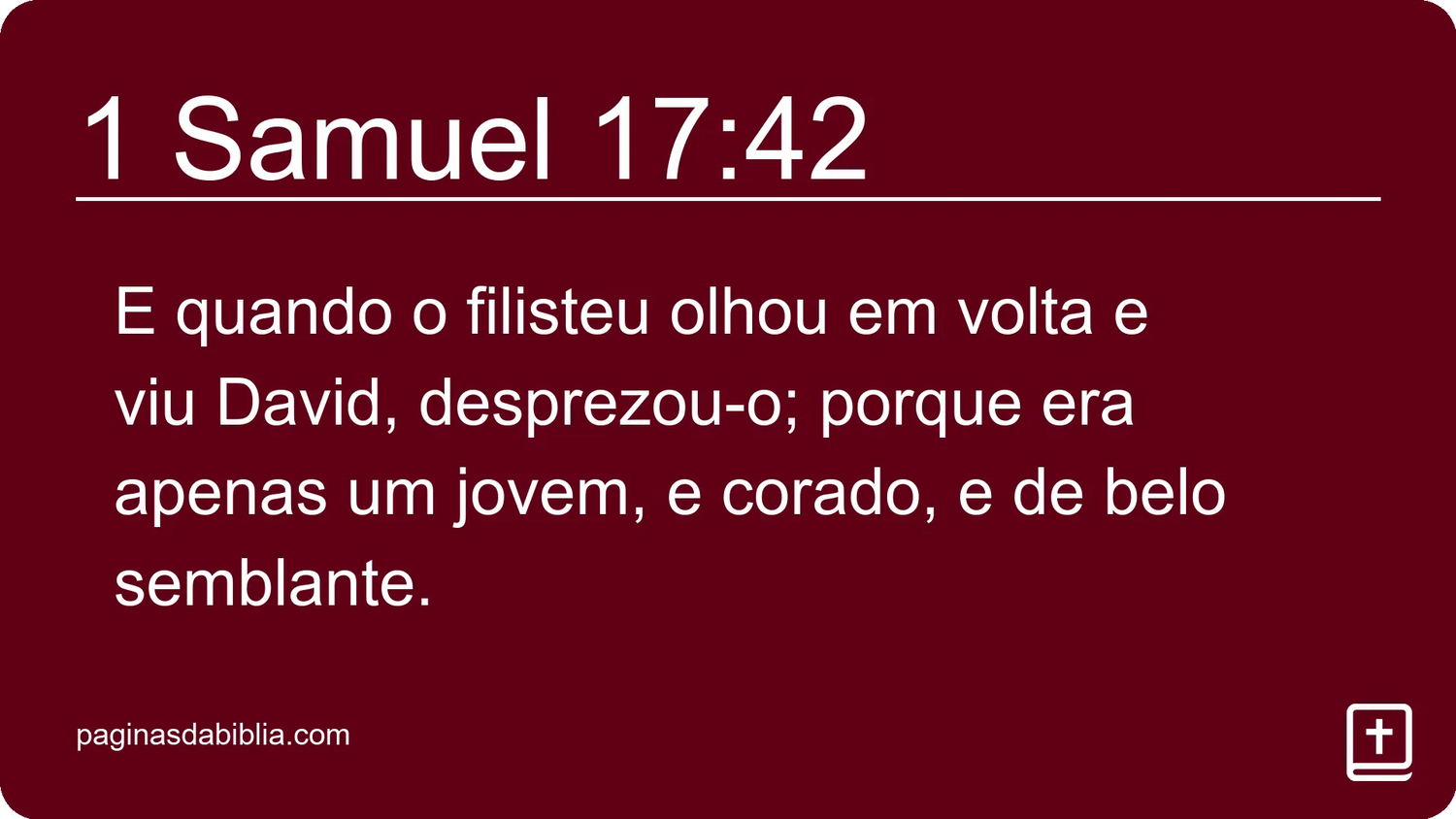 1 Samuel 17:42