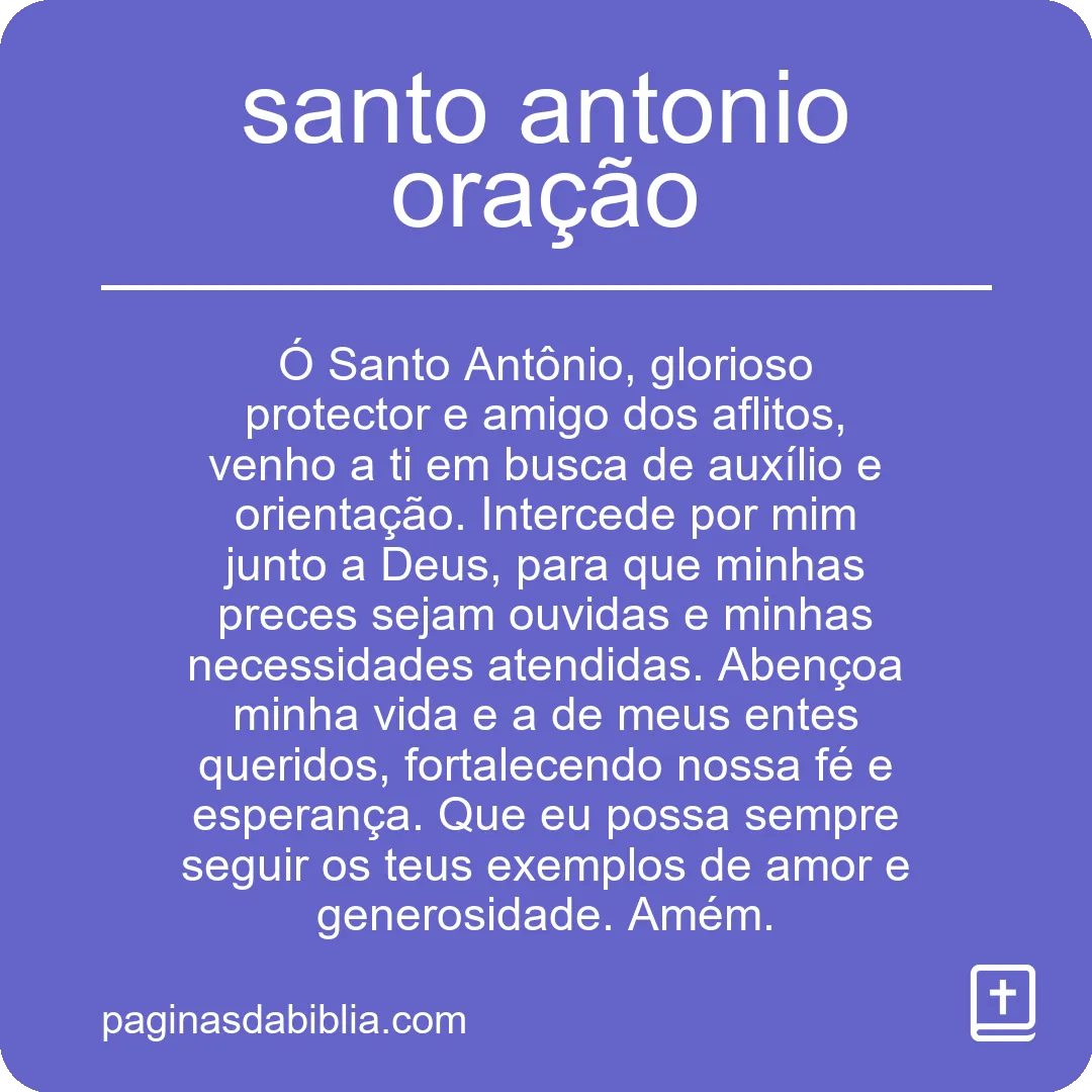 santo antonio oração