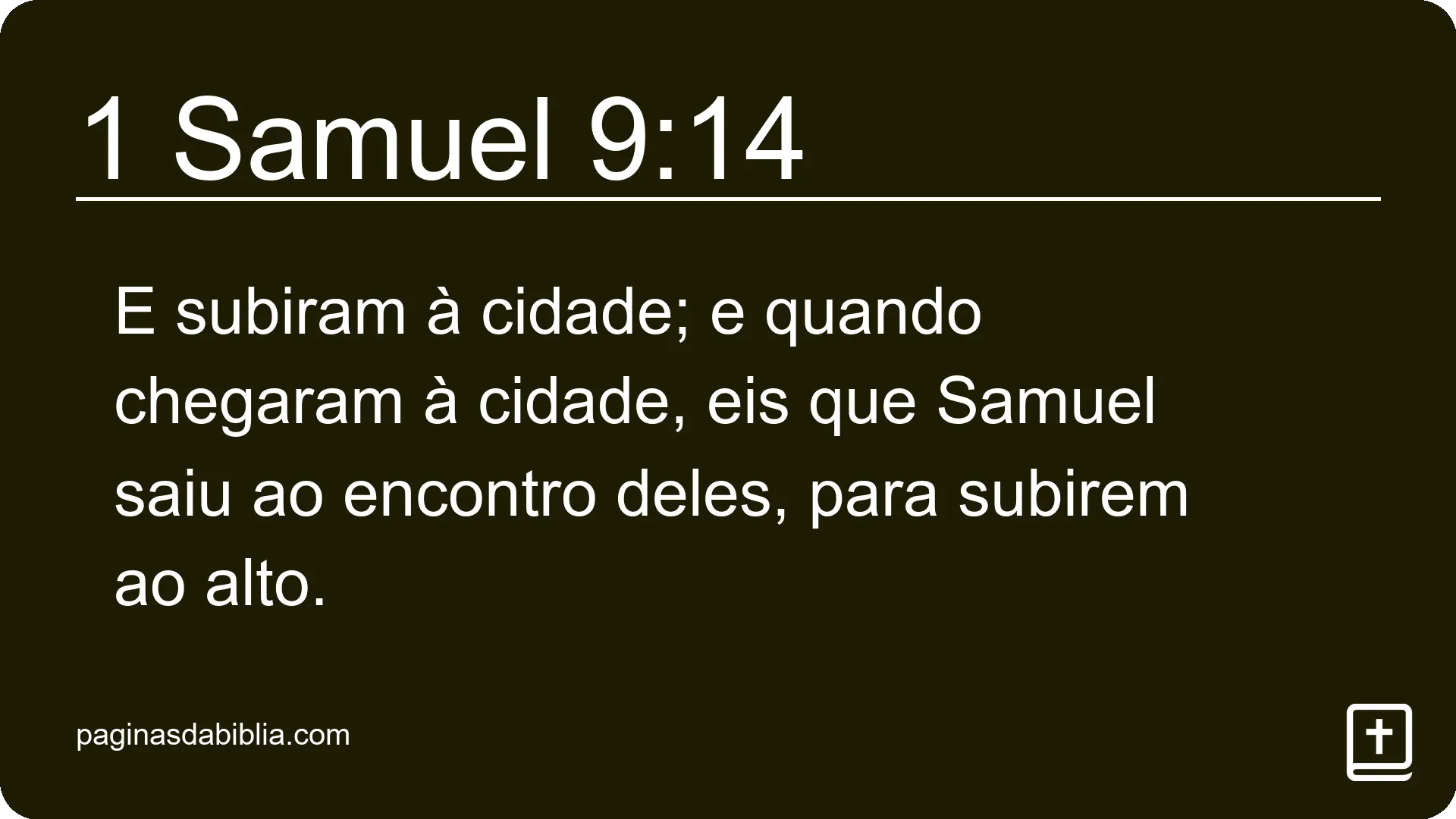 1 Samuel 9:14