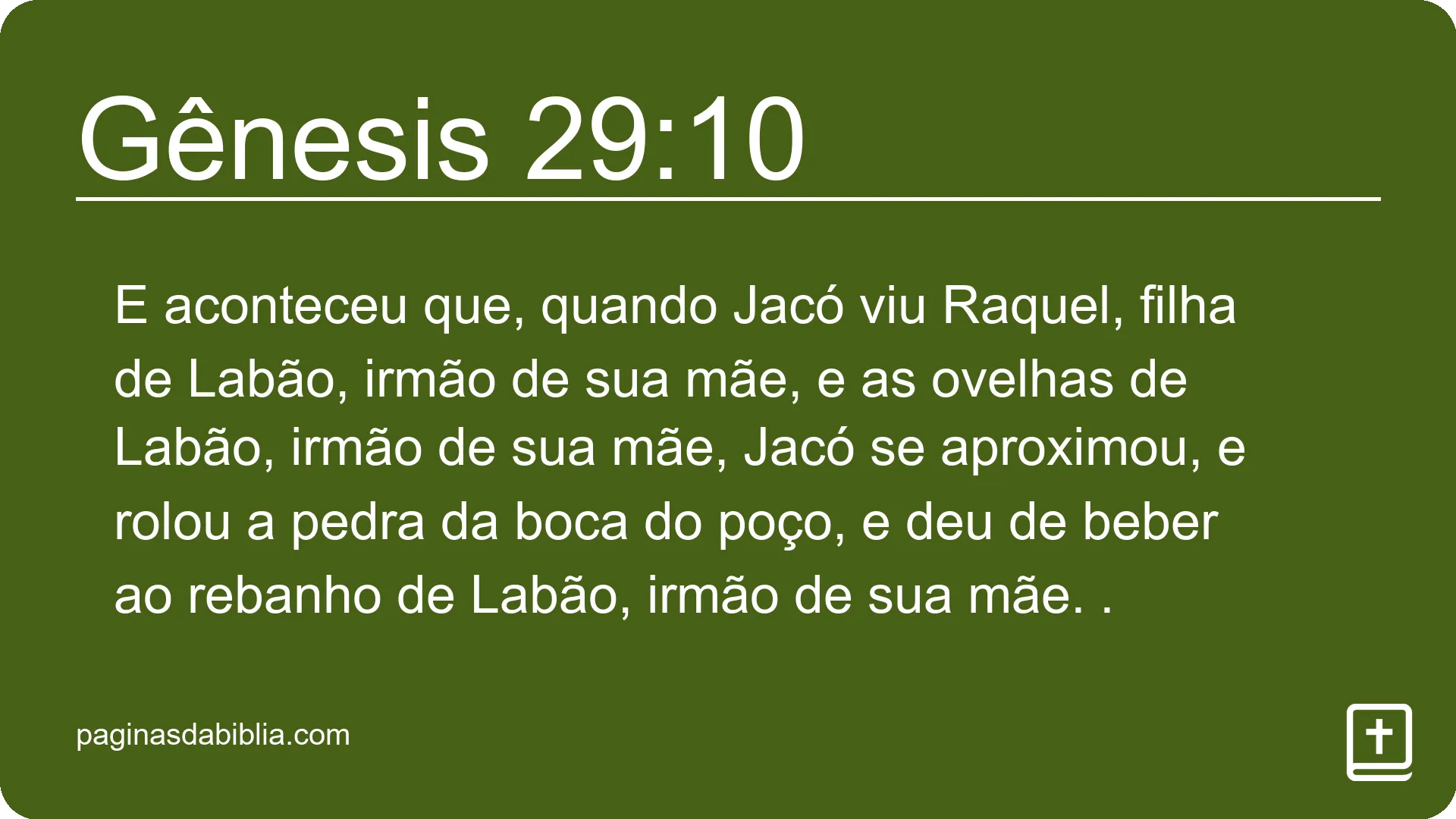 Gênesis 29:10