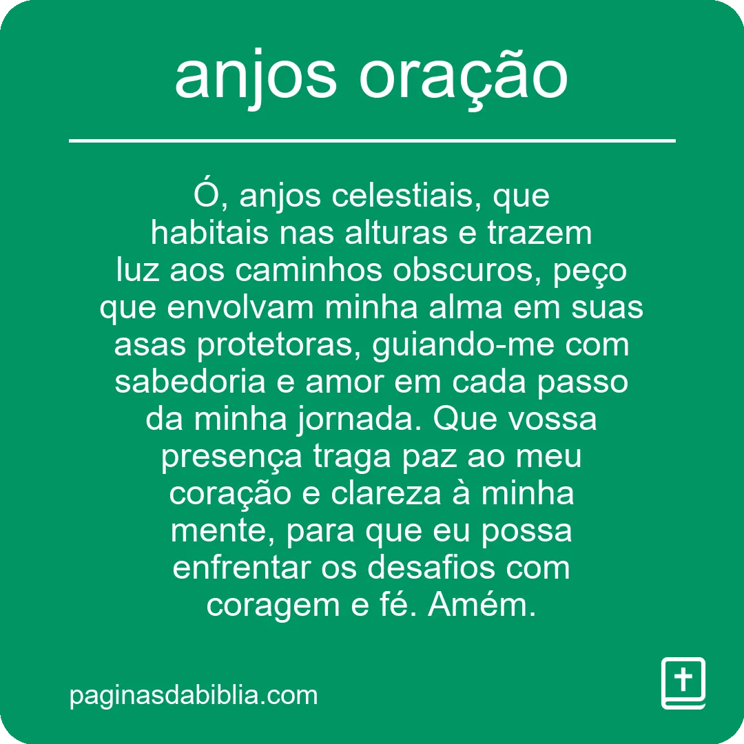 anjos oração