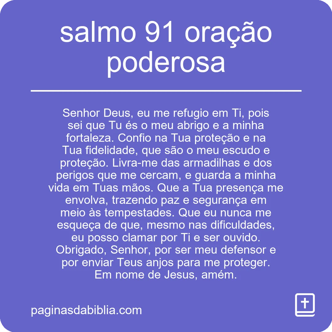 salmo 91 oração poderosa