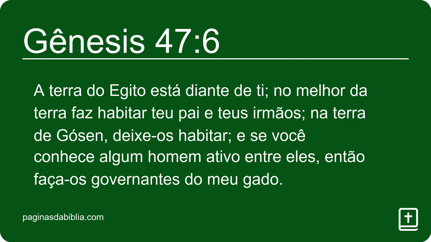 Gênesis 47:6