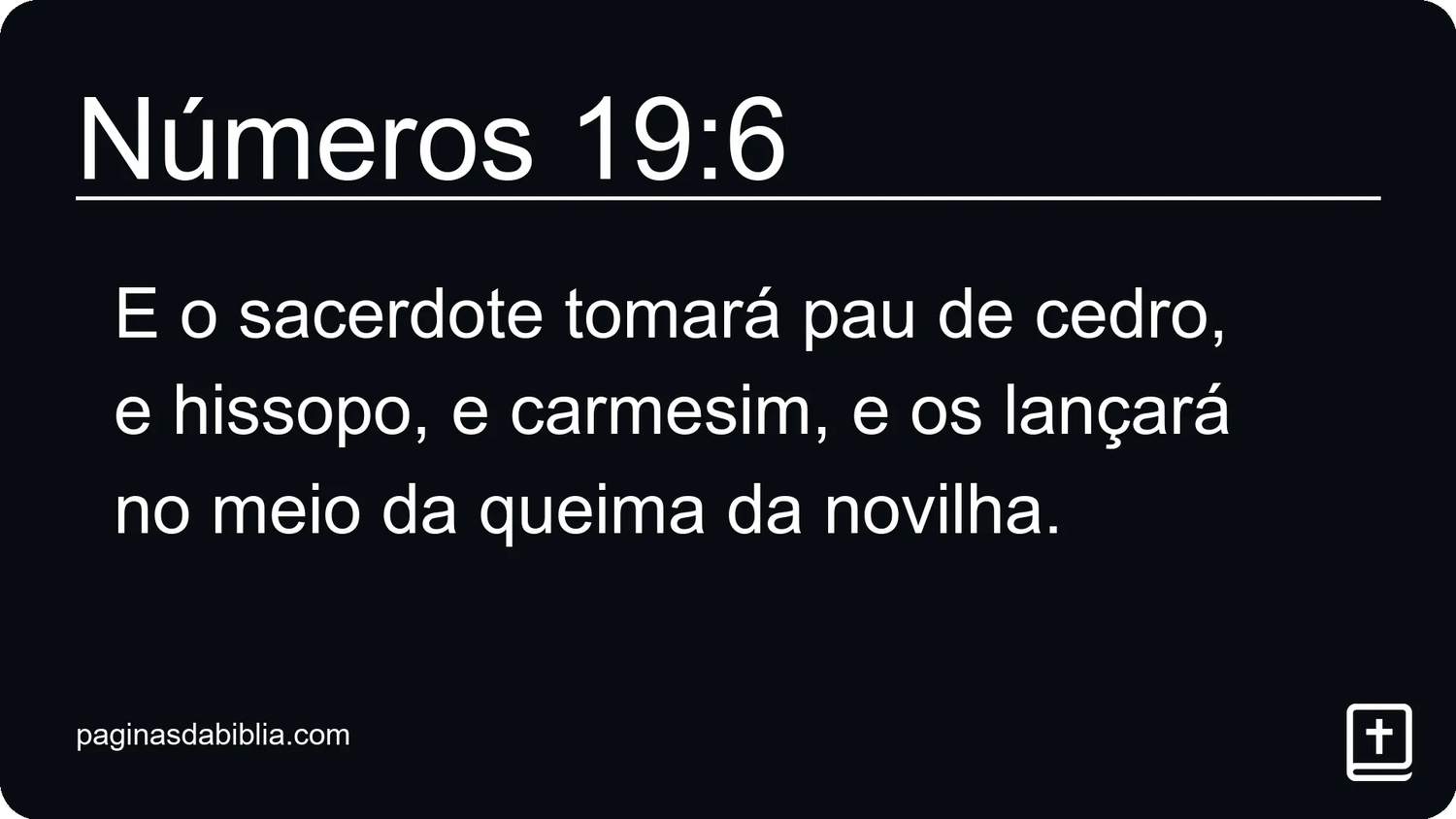 Números 19:6