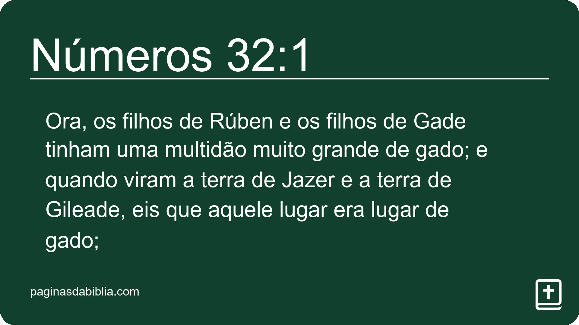 Números 32:1