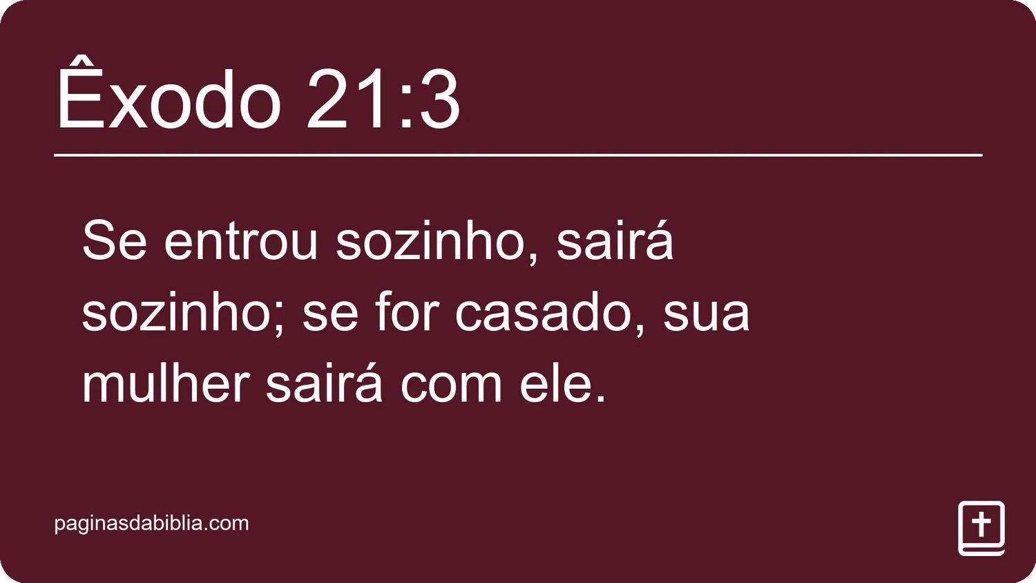 Êxodo 21:3