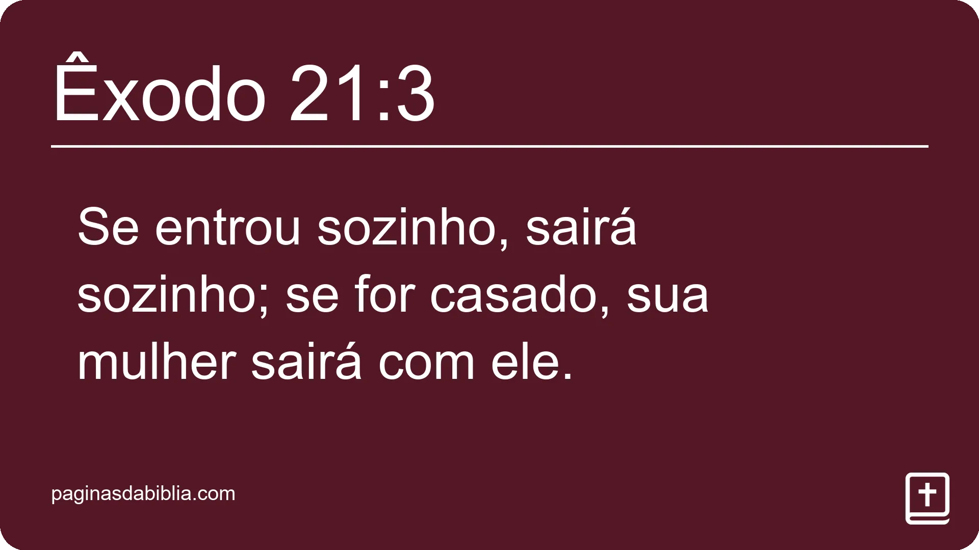 Êxodo 21:3