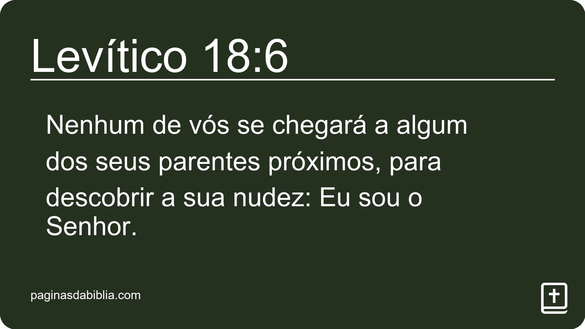 Levítico 18:6