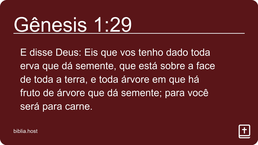 Gênesis 1:29