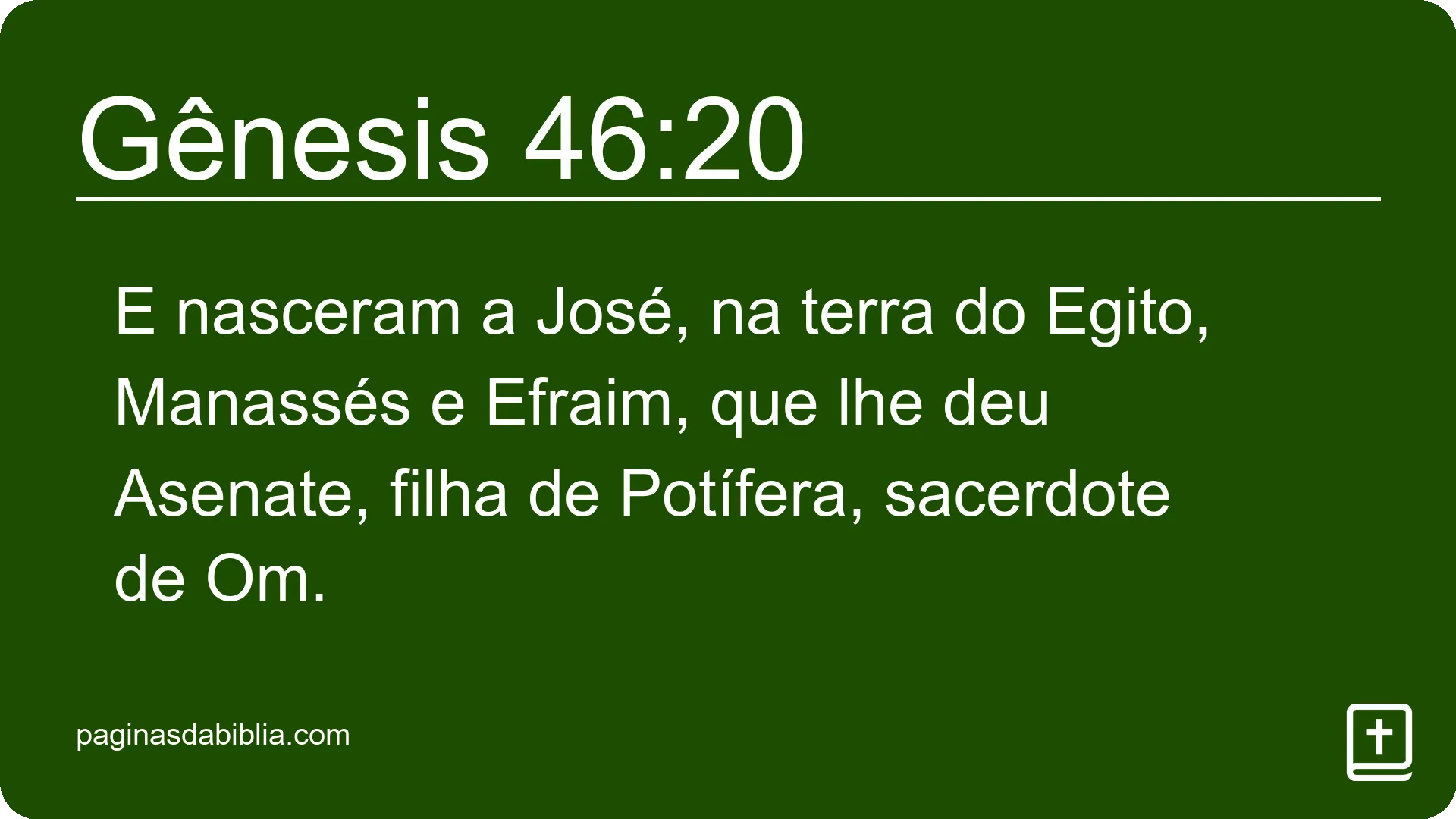 Gênesis 46:20