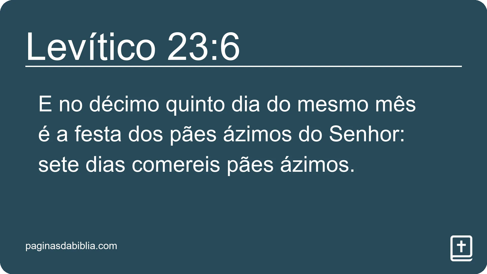 Levítico 23:6