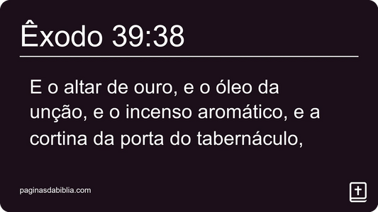 Êxodo 39:38