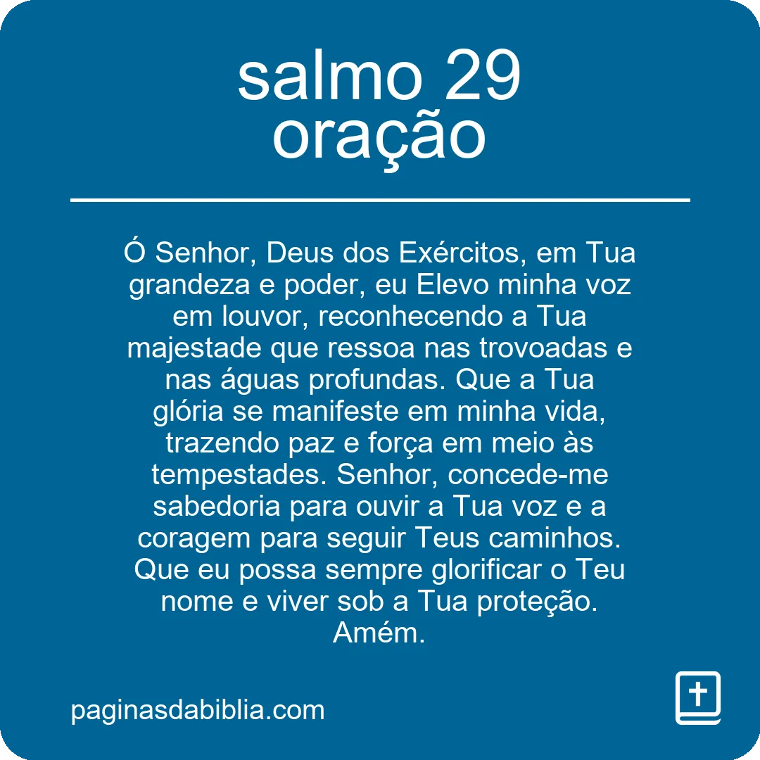 salmo 29 oração