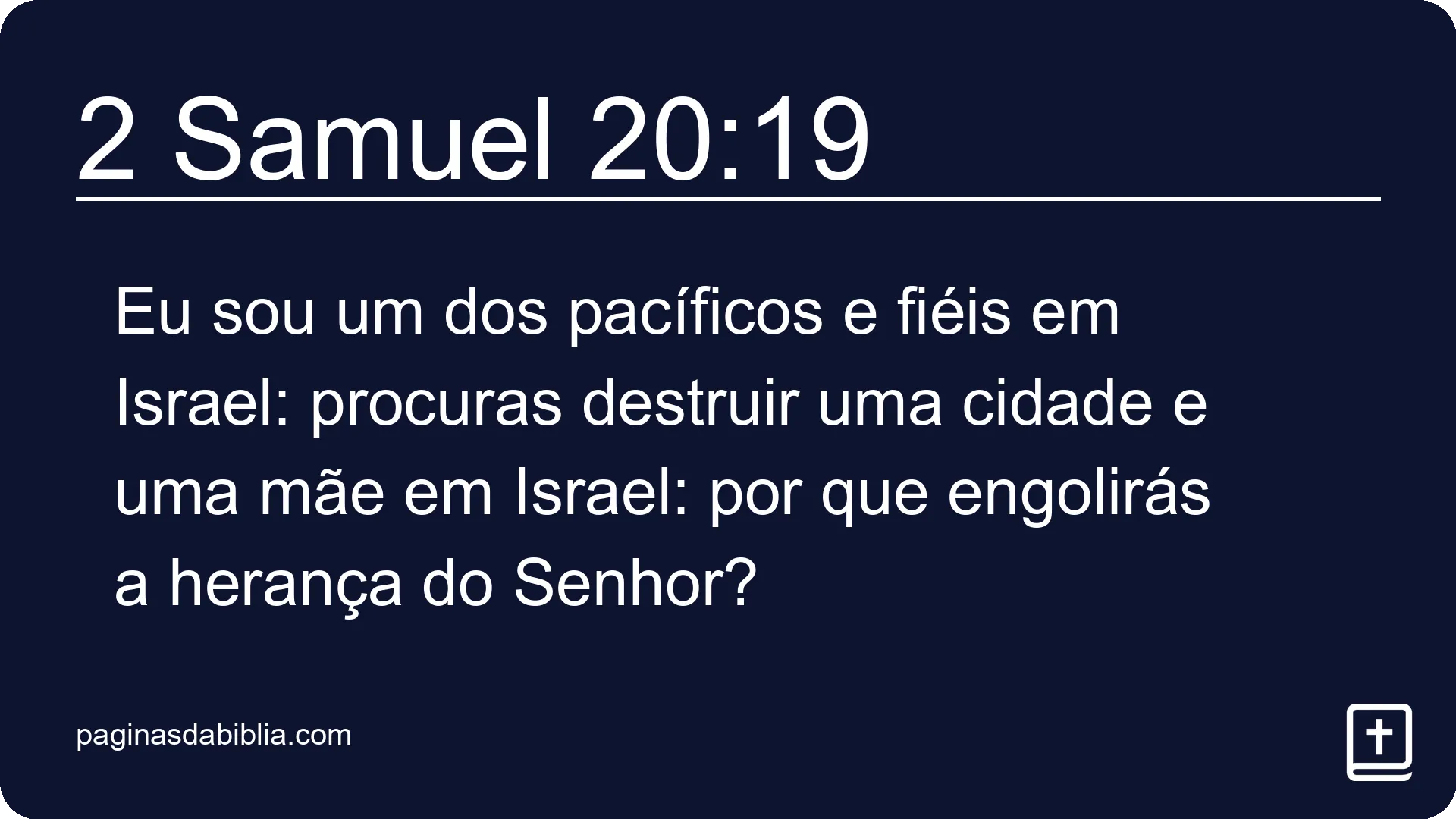 2 Samuel 20:19