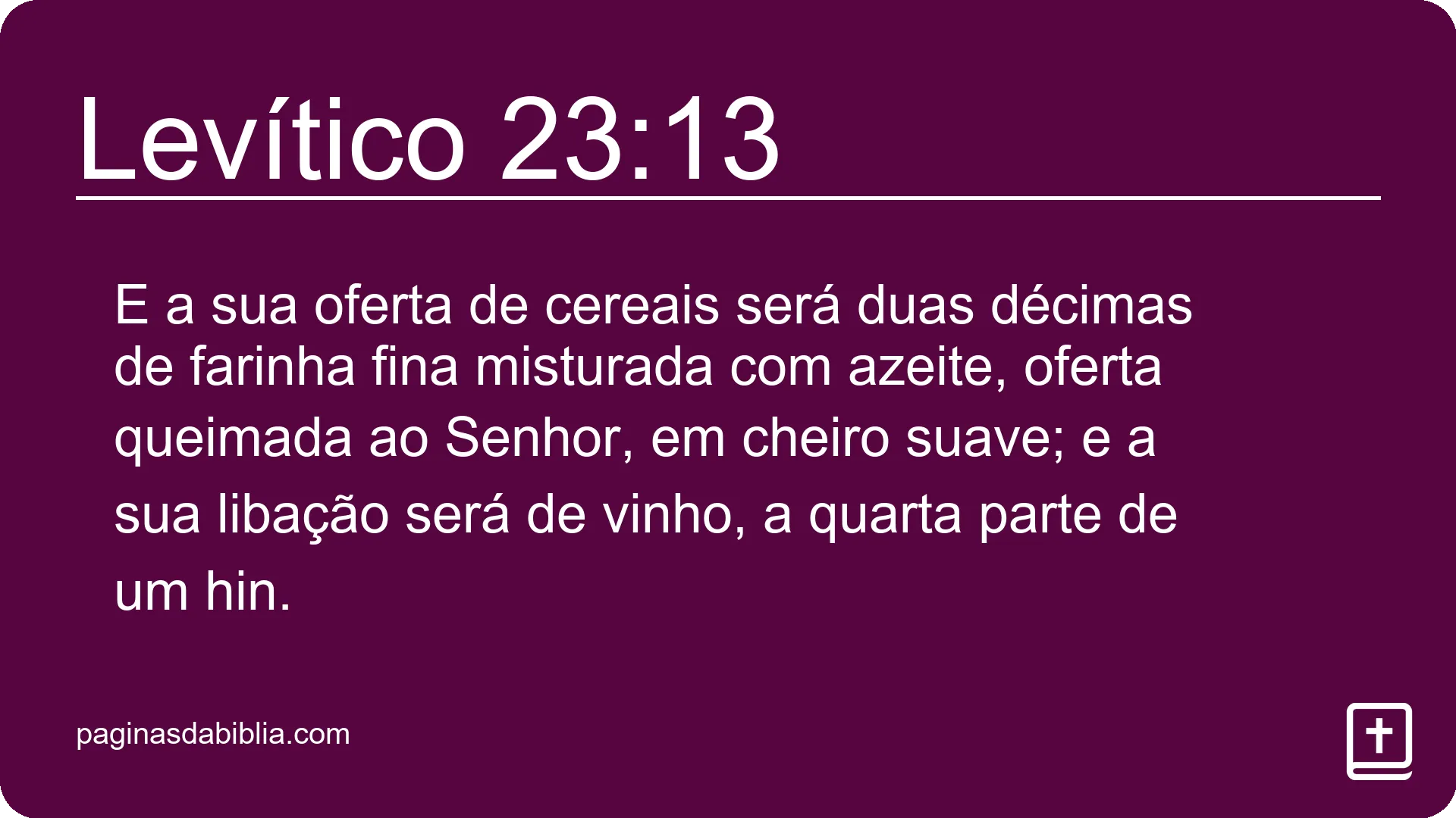 Levítico 23:13