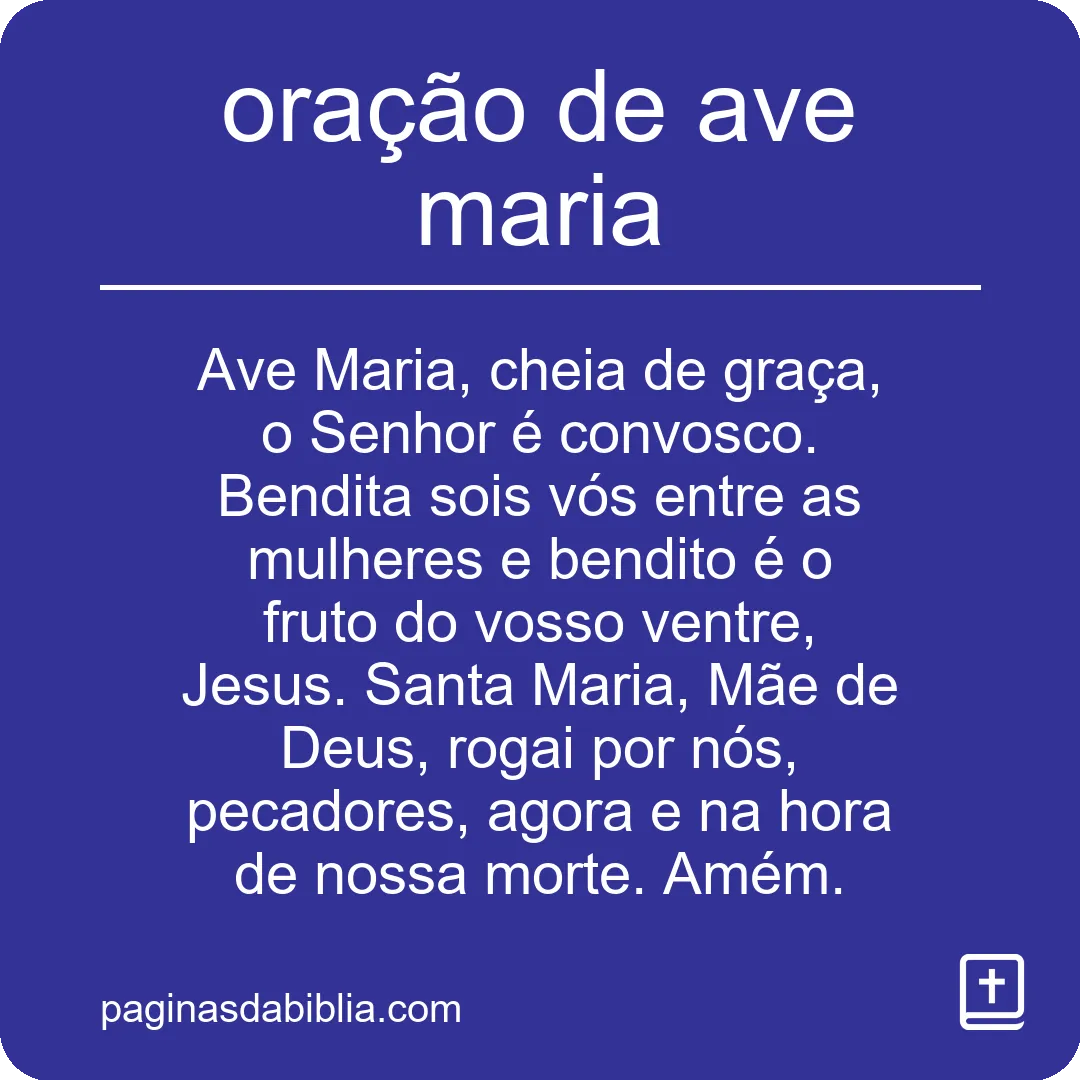 oração de ave maria