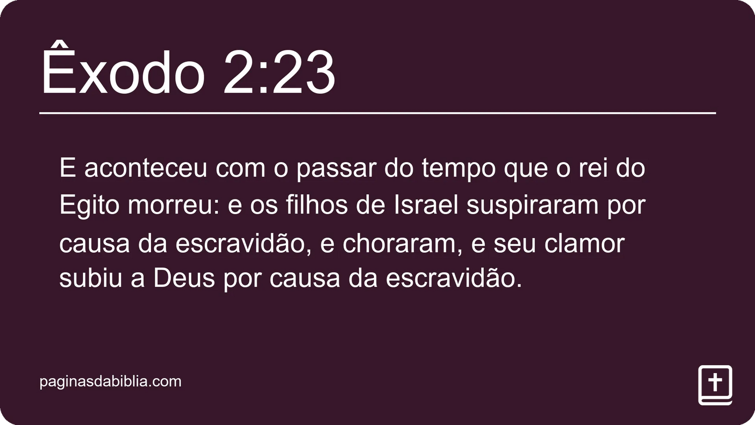 Êxodo 2:23