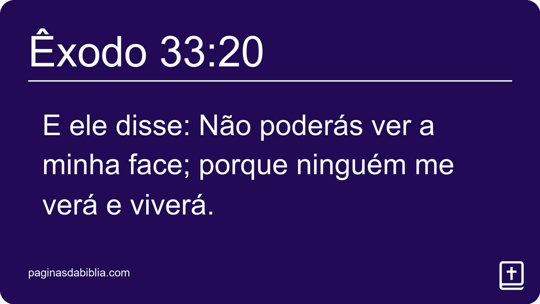 Êxodo 33:20