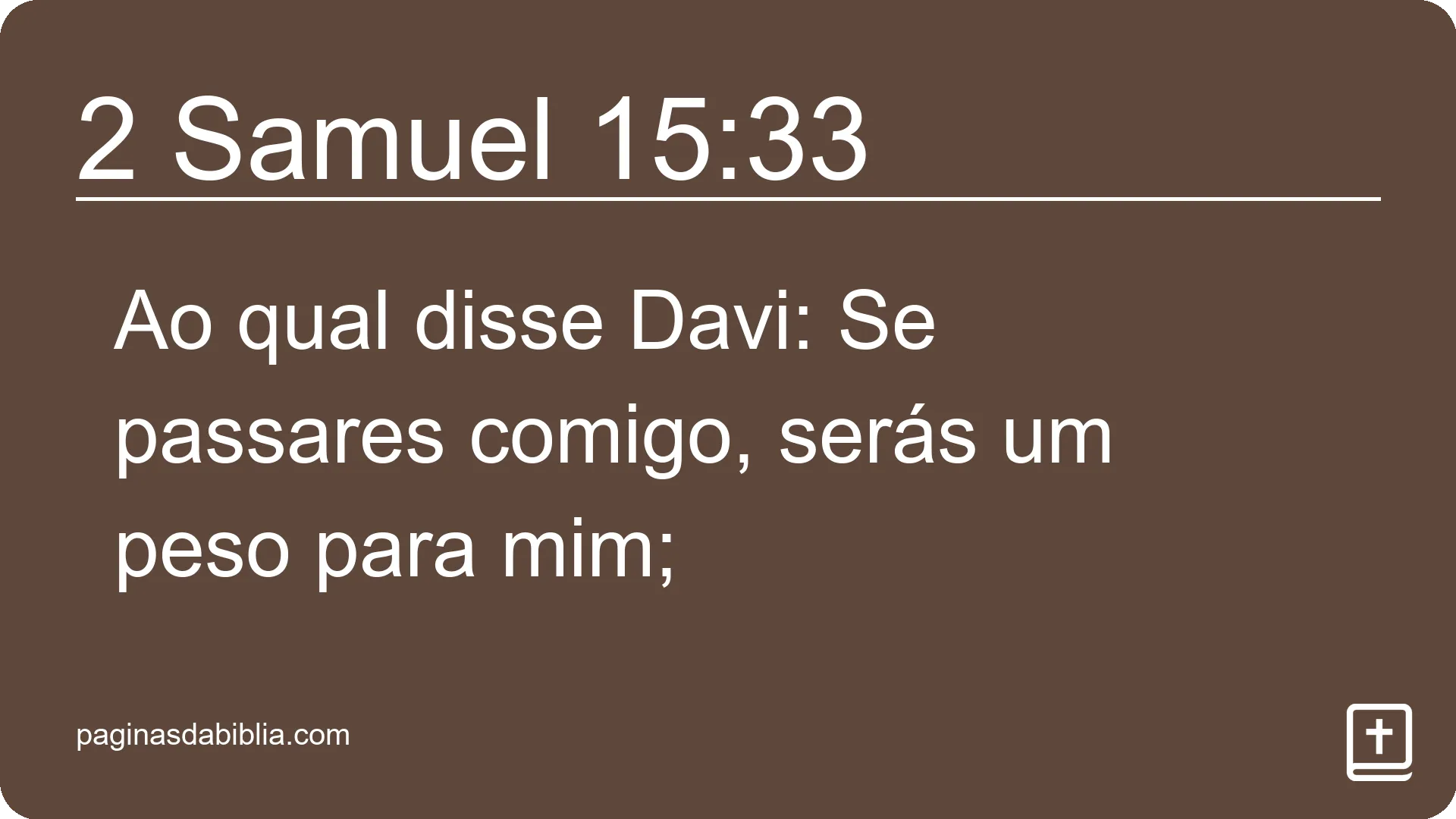 2 Samuel 15:33