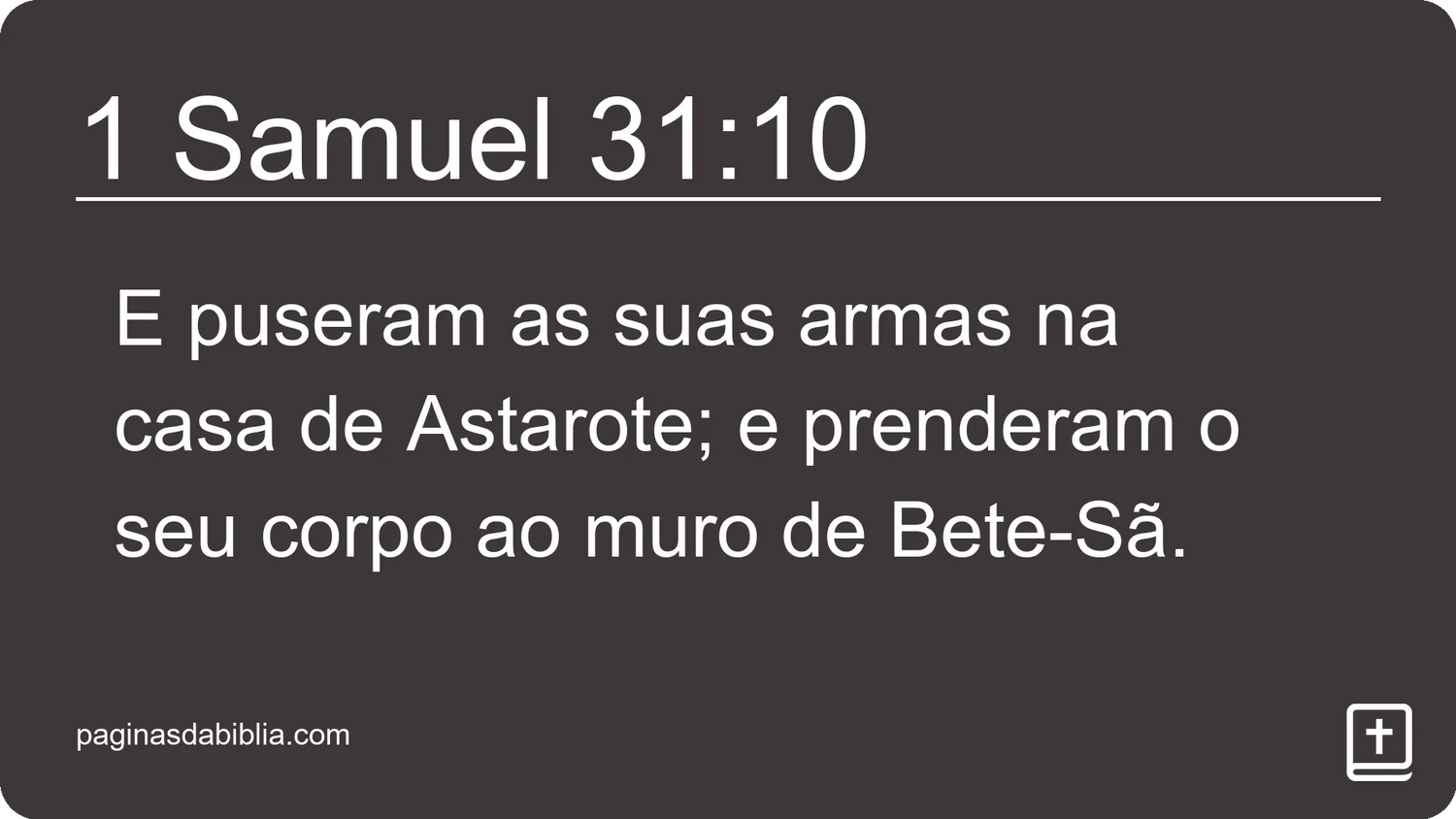 1 Samuel 31:10