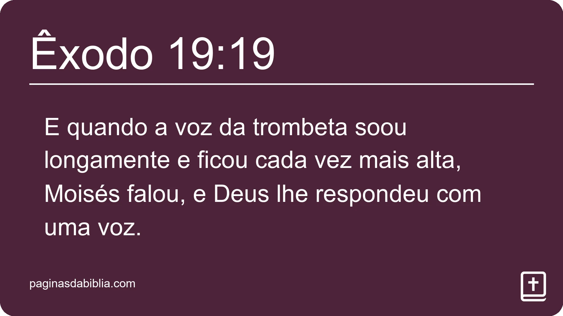 Êxodo 19:19