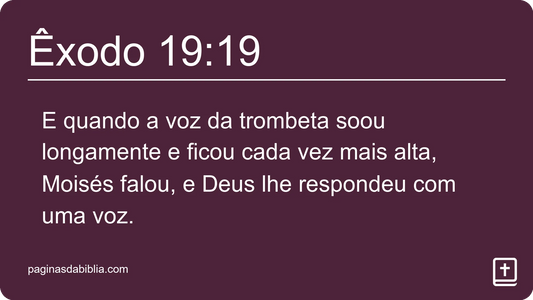 Êxodo 19:19