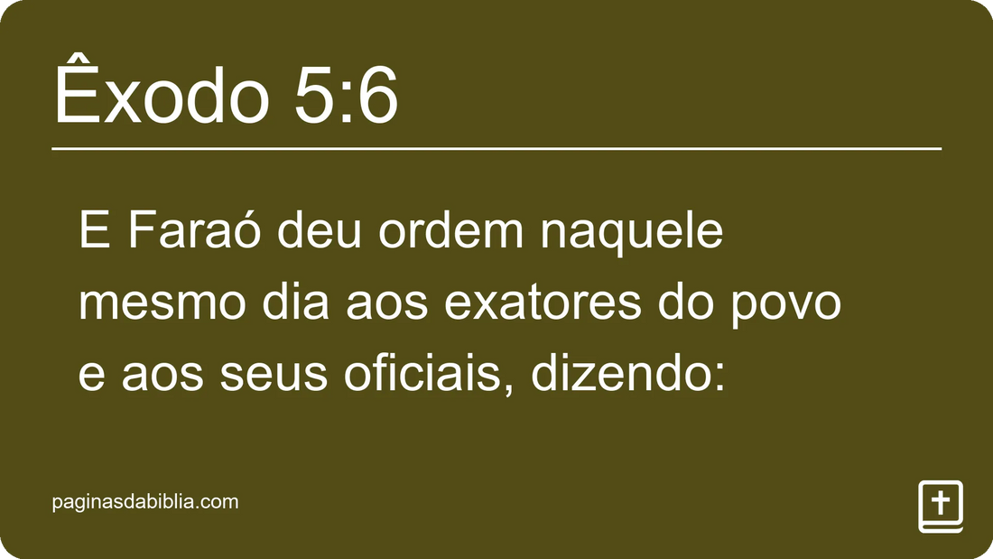 Êxodo 5:6