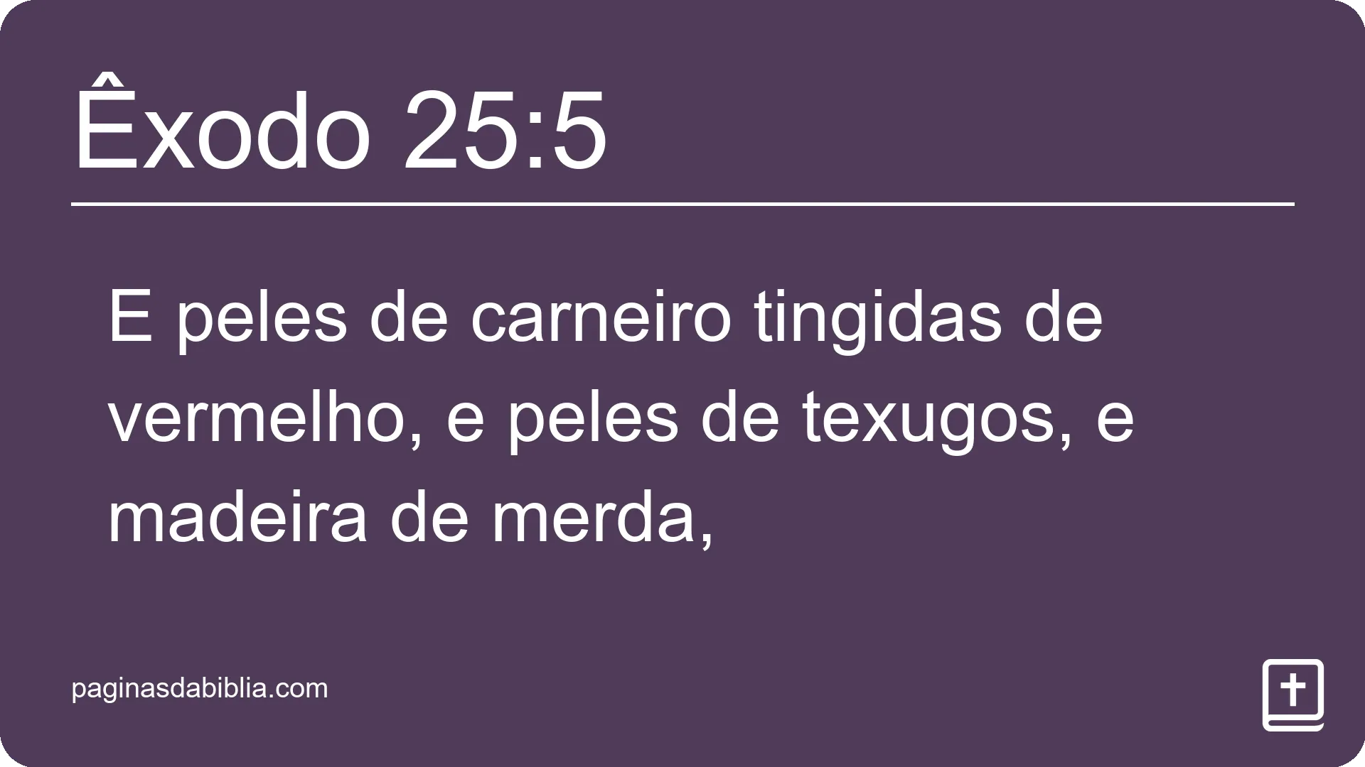 Êxodo 25:5