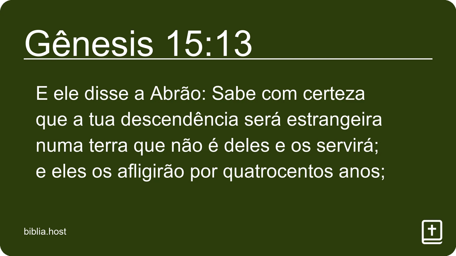 Gênesis 15:13