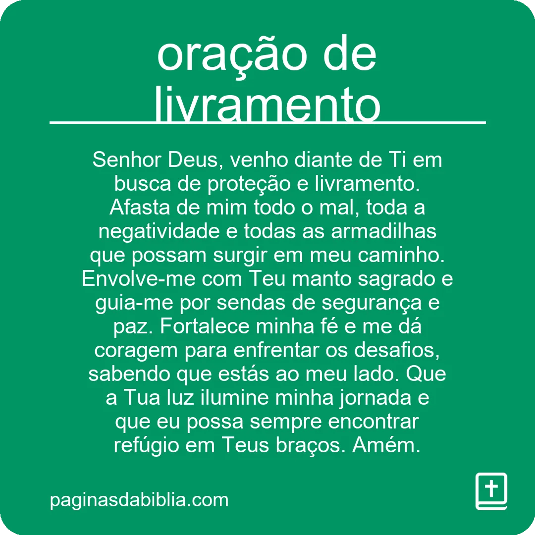 oração de livramento