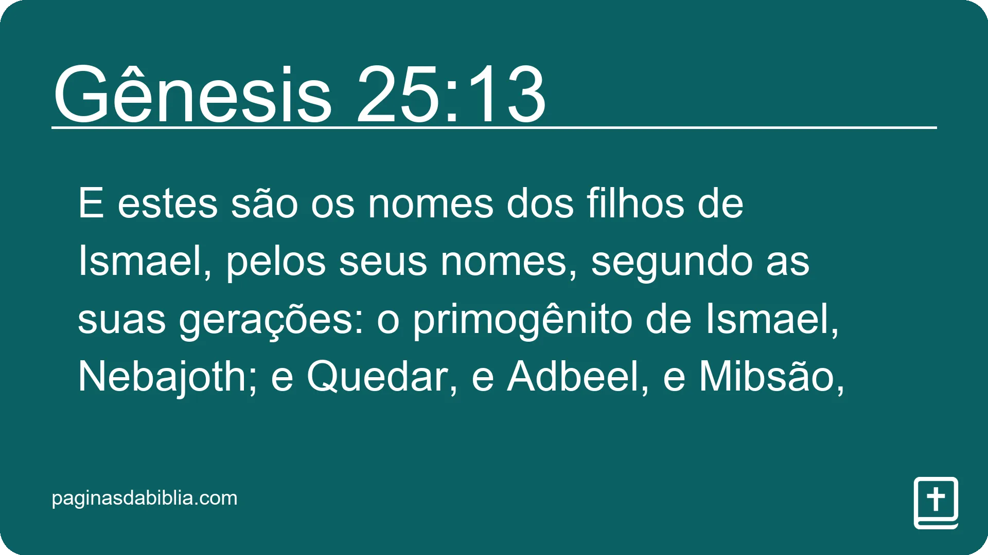 Gênesis 25:13