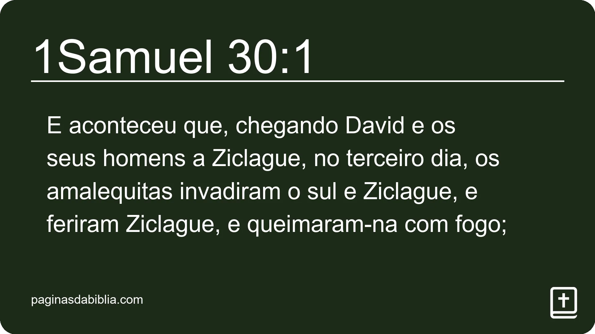 1Samuel 30:1