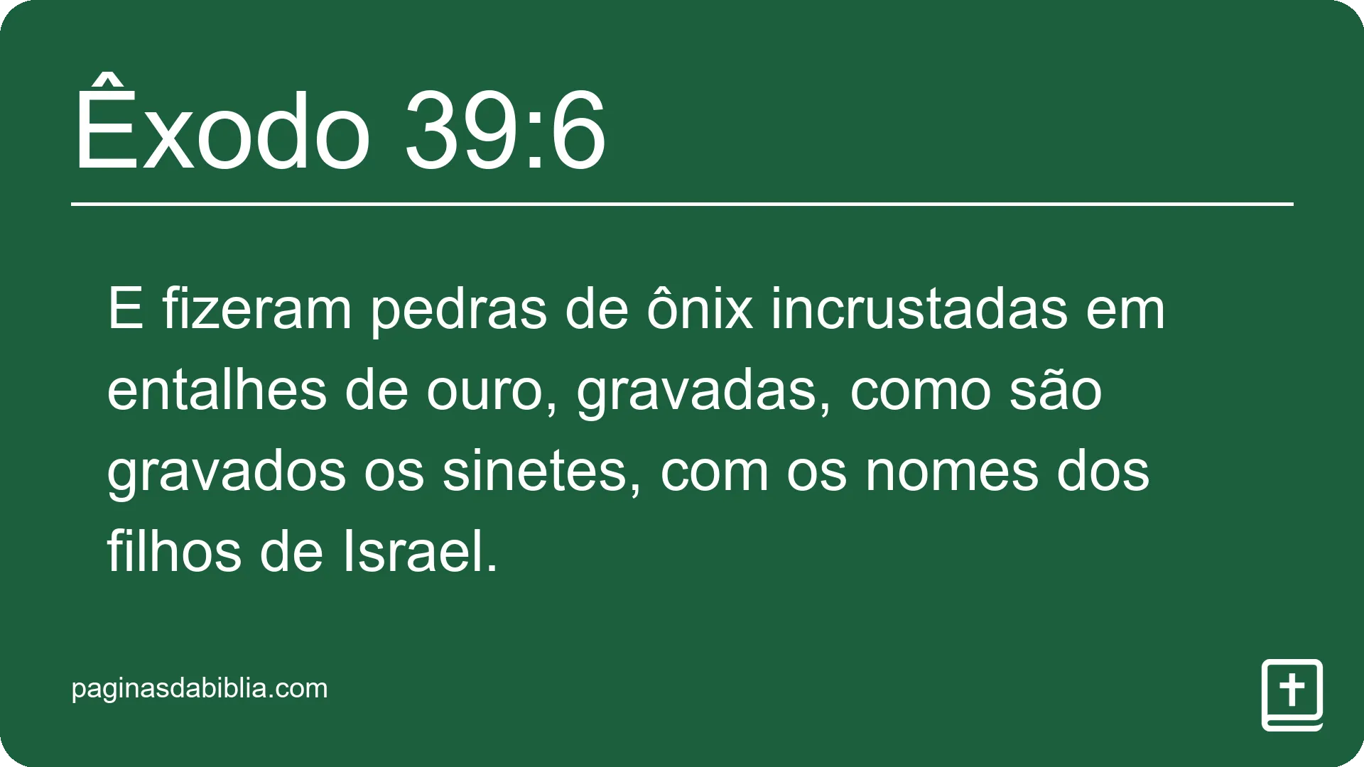 Êxodo 39:6