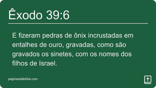 Êxodo 39:6