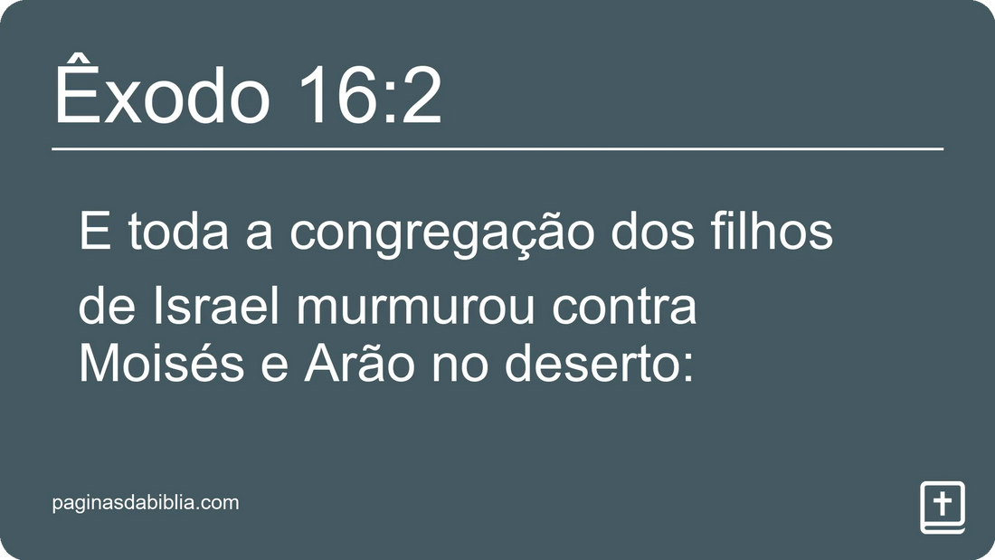 Êxodo 16:2