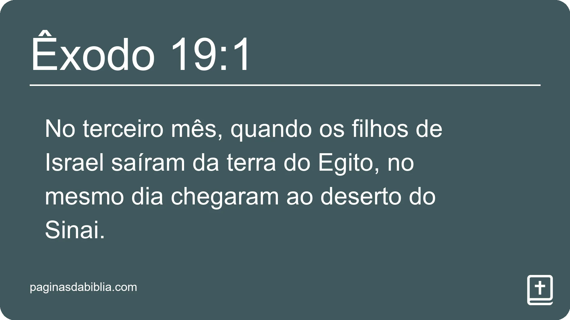 Êxodo 19:1