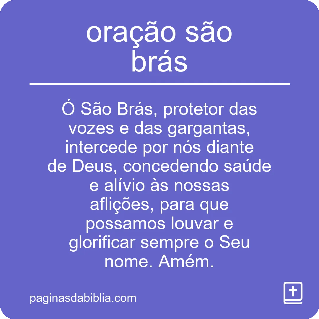 oração são brás