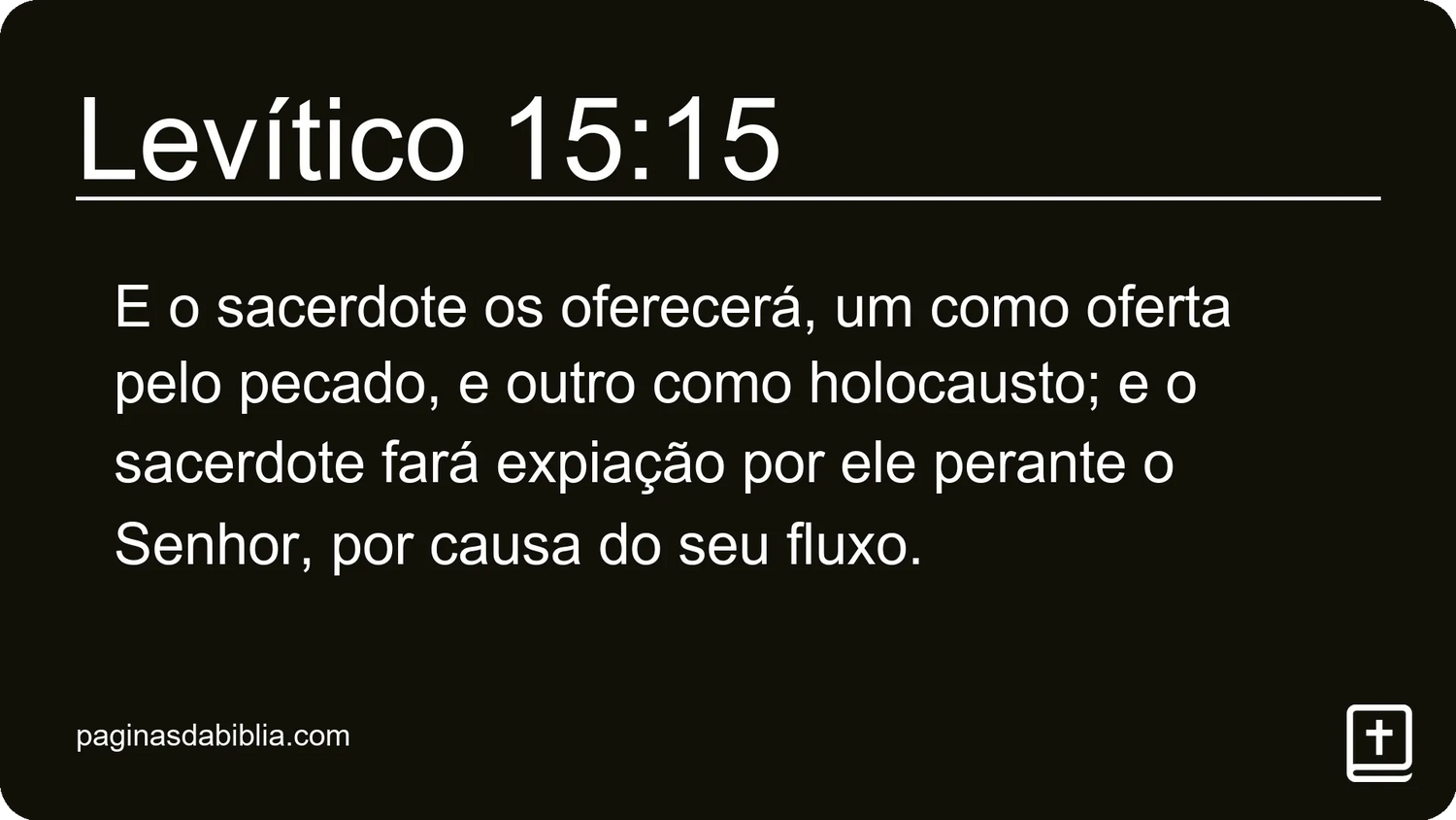 Levítico 15:15