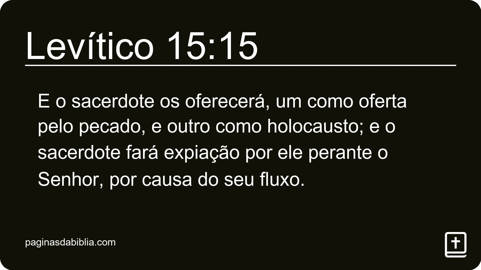 Levítico 15:15