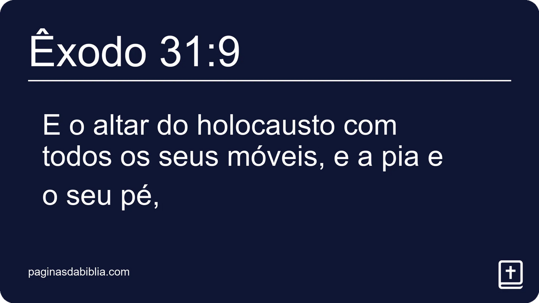 Êxodo 31:9